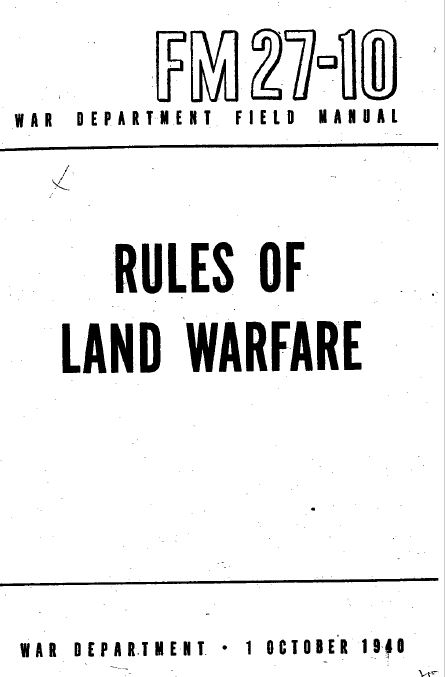 Laws Of Land Warfare